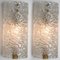 Clear Bubbled Glass Wall Lights attributed to Hillebrand, Germany, 1960s, Set of 2 4
