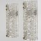 Clear Bubbled Glass Wall Lights attributed to Hillebrand, Germany, 1960s, Set of 2 10