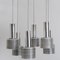 Metal and Chrome Cascading Pendant Light attributed to Staff Leuchten, 1970s 2