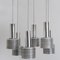 Metal and Chrome Cascading Pendant Light attributed to Staff Leuchten, 1970s 4