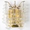 Brass and Glass Sconces attributed to Kalmar, Vienna, 1969, Set of 2 3