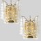 Brass and Glass Sconces attributed to Kalmar, Vienna, 1969, Set of 2 2