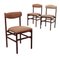 Vintage Teak Dining Chairs, 1960s, Set of 3 1