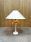 Lámpara de mesa italiana vintage con palmera de cerámica al estilo de Tomaso Barbi, años 60, Imagen 3