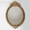 19th Century Gilt Wood Oval Mirror with Shell Crest, 1890s 3