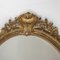 Specchio ovale in legno dorato con stemma a conchiglia, fine XIX secolo, Immagine 2