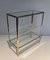 Magazine Rack in Polished Bronze and Glass by Jacques Théophile Lepelletier, 1970s 2