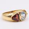 Vintage 14k Yellow Gold Ring with Topaz, Tourmaline and Diamond, 1970s, Image 3