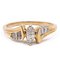 Vintage 14k Yellow Gold Ring with Central Marquise Diamond and Side Diamonds, 1980s, Image 1