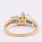 Vintage 14k Yellow Gold Ring with Central Marquise Diamond and Side Diamonds, 1980s 5