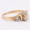Vintage 14k Yellow Gold Ring with Central Marquise Diamond and Side Diamonds, 1980s 3