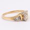 Vintage 14k Yellow Gold Ring with Central Marquise Diamond and Side Diamonds, 1980s, Image 3