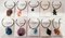 Boucles d'oreilles pendantes en or blanc 14 carats, turquoise, topazes, diamants, Set de 2 6