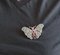 Sapphire, Diamonds, Hydrothermal Spinel, Rose Gold and Silver Butterfly Brooch 8