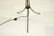 Mid-Century Italian Black Steel & Brass Tripod Floor Lamp 23