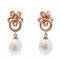 Pearls, Tanzanite, Multicolor Sapphires, Diamonds, 14 Karat Rose Gold Earrings, Set of 2 3