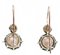 Pearls, Brown Diamonds, Rose Gold and Silver Dangle Earrings, Set of 2 3