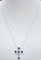 18 Karat White Gold Cross Pendant Necklace with Sapphires & Diamonds 2