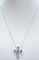 18 Karat White Gold Cross Pendant Necklace with Sapphires & Diamonds 4