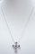 18 Karat White Gold Cross Pendant Necklace with Sapphires & Diamonds, Image 4