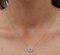 18 Karat White Gold Heart Shape Pendant Necklace with Aquamarine & Diamonds 6