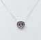18 Karat White Gold Heart Shape Pendant Necklace with Aquamarine & Diamonds 4