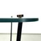 Italian Coffee Table with Triangular Top & Glass and Black Metal Structure, 1950s 7