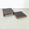 Italian Modern Slate Wood & Metal Coffee Tables attributed to De Martini for Cassina, 1980s, Set of 3 5