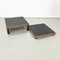 Italian Modern Slate Wood & Metal Coffee Tables attributed to De Martini for Cassina, 1980s, Set of 3, Image 5