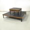 Italian Modern Slate Wood & Metal Coffee Tables attributed to De Martini for Cassina, 1980s, Set of 3 4