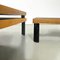 Italian Modern Slate Wood & Metal Coffee Tables attributed to De Martini for Cassina, 1980s, Set of 3 10