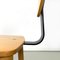 Italian Modern Light Wooden Chairs with Black Metal Bars, 1980s, Set of 6, Image 7