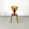Moderne italienische Stühle aus hellem Holz mit schwarzen Metallstangen, 1980er, 6 . Set 5