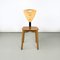 Moderne italienische Stühle aus hellem Holz mit schwarzen Metallstangen, 1980er, 6 . Set 2