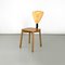 Moderne italienische Stühle aus hellem Holz mit schwarzen Metallstangen, 1980er, 6 . Set 3