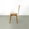 Moderne italienische Stühle aus hellem Holz mit schwarzen Metallstangen, 1980er, 6 . Set 4