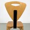 Moderne italienische Stühle aus hellem Holz mit schwarzen Metallstangen, 1980er, 6 . Set 8