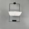 Lampada a sospensione moderna in metallo bianco e nero attribuita a Botta per Artemide, Italia, anni '90, Immagine 5