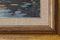 Escena del puerto impresionista, años 60, óleo sobre lienzo, enmarcado, Imagen 6