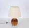 Mid-Century Italian Rattan and Gilt Metal Table Lamp attributed to Vivai Del Sud, 1970s, Image 4