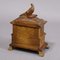 Antique Wooden Carved Edelweis Jewelry Box with Bird, 1900s 4
