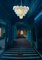 Lámpara de araña de Murano azul era espacial, años 90, Imagen 6