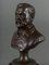Busto de Pasteu de bronce sobre base de mármol, siglo XIX, Imagen 2