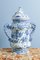 Large Early 20th Century Dutch Delftware Chinoiserie Jar with Twisted Handles 2