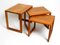 Tables Gigognes Mid-Century en Teck, 1960s, Set de 3 4