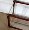 Serving Carts in Mahogany, Glass and Brass, 1960s, Set of 2 8