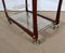 Serving Carts in Mahogany, Glass and Brass, 1960s, Set of 2 15