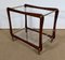 Serving Carts in Mahogany, Glass and Brass, 1960s, Set of 2 14