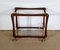 Serving Carts in Mahogany, Glass and Brass, 1960s, Set of 2 4