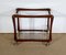 Serving Carts in Mahogany, Glass and Brass, 1960s, Set of 2, Image 4